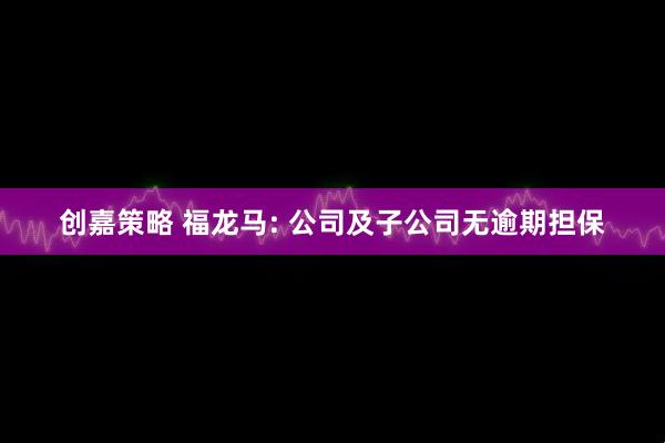 创嘉策略 福龙马: 公司及子公司无逾期担保