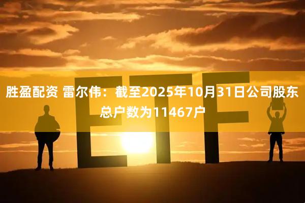 胜盈配资 雷尔伟：截至2025年10月31日公司股东总户数为11467户