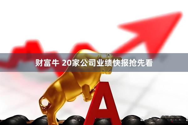 财富牛 20家公司业绩快报抢先看